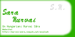 sara murvai business card